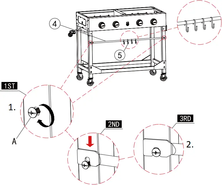 Royal Gourmet GD402 - Assembly 4