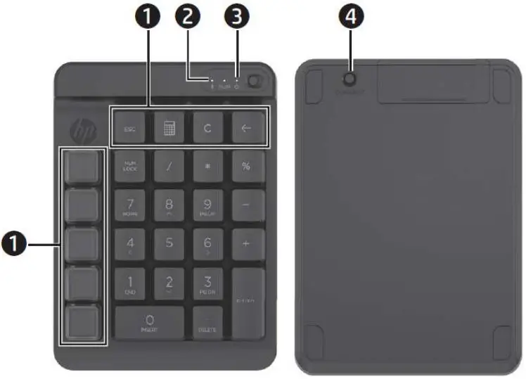hp TPA S003K Mini Wireless Keyboard - over view