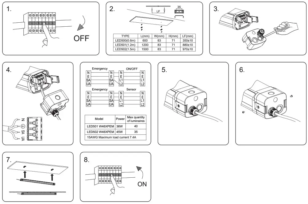 HALCYON LED502 LED IP65 Batten Light - overview 1