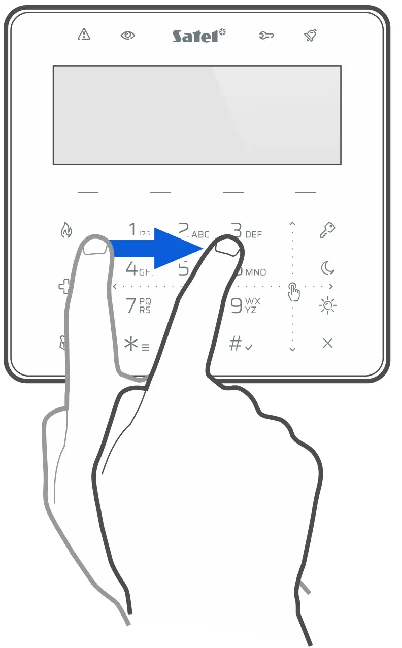 Using the touch keys