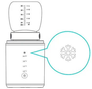 Easy Home EMW001 Portable Bottle Warmer - Indcator Lisght Description 1