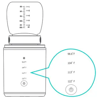 Easy Home EMW001 Portable Bottle Warmer - Indcator Lisght Description 2