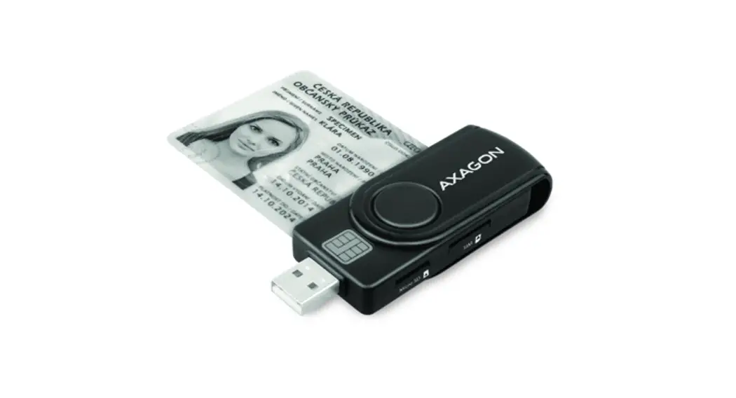 Axagon Cre-smp2a Usb Smart Card Sd Cards And Sim Pocketreader Instruction Manual