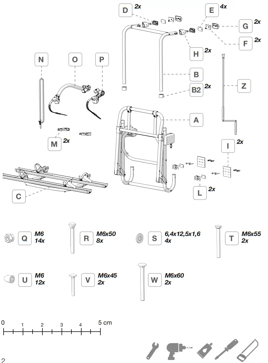 FIAMMA 02096-43 Carry Bike Lift 77 - patrs