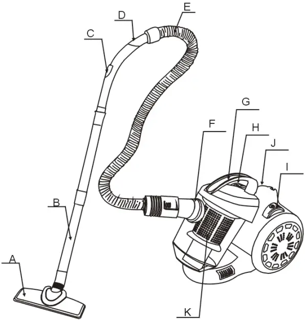 Livoo DOH105 Bagless Multi Cyclonic Vacuum Cleaner - DESCRIPTION