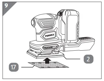 Attaching/replacing sanding sheet