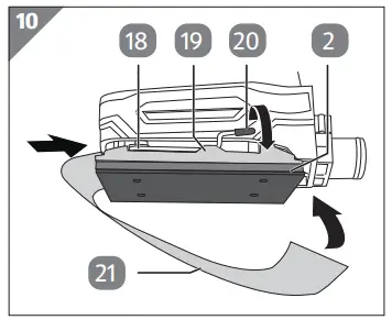 Clamping the sandpaper