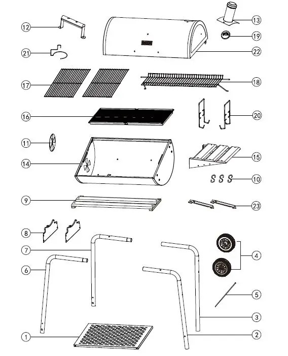 Royal-Gourmet-CC1830V-Barrel-Charcoal-Grill-FIG-3