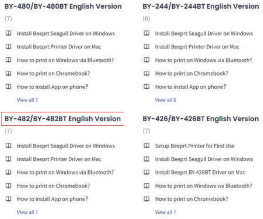 BEEPRT C10 Series Thermal Label Printer - Fig