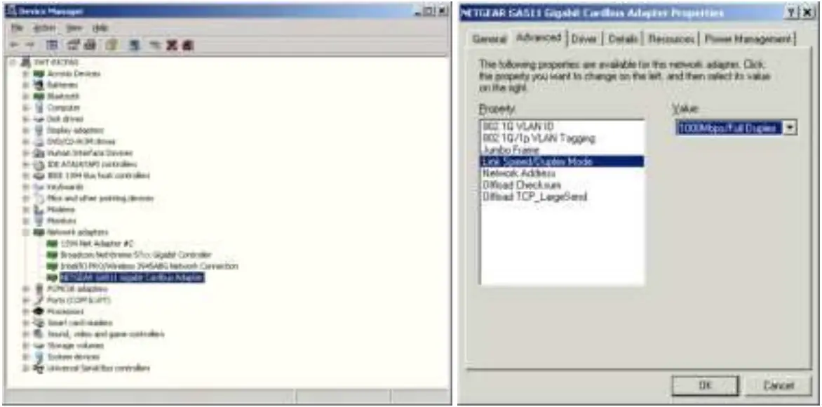 Network card configuration