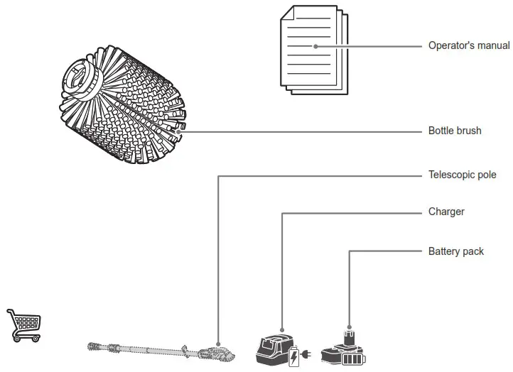 RYOBI R18BRU10 18V ONE EZ REACH Gutter Brush Attachment - Product Overview 2