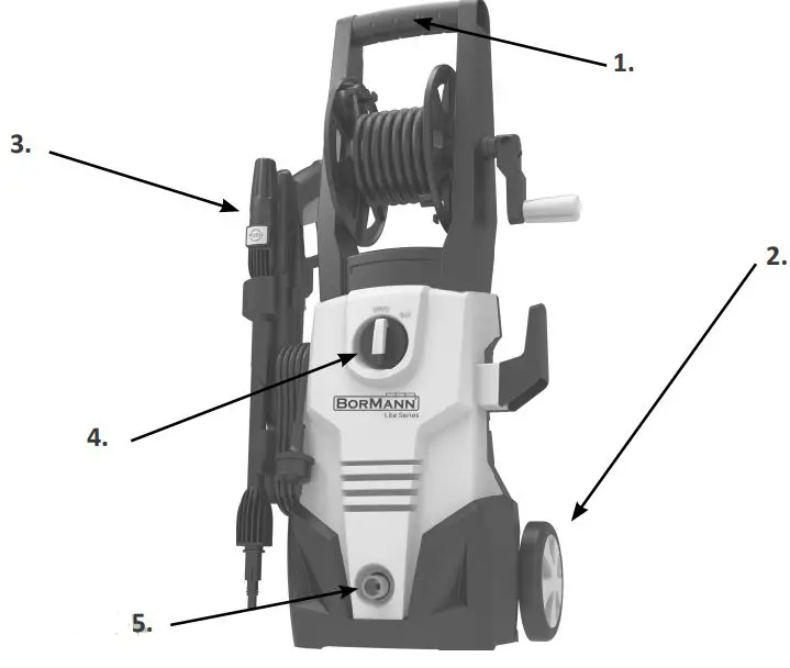 BORMANN-BPW2610-Pressure-Power-Washer-with-150bar-fig 1