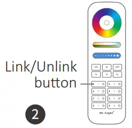 MIBOXER Mi Light FUT106 6W GU10 RGB CCT LED Spotlight - Linking Code 2