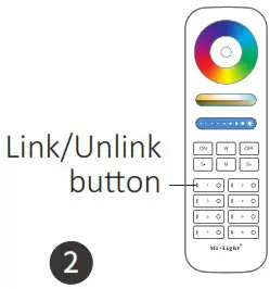 MIBOXER Mi Light FUT106 6W GU10 RGB CCT LED Spotlight - Linking Code 5