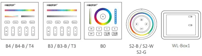 MIBOXER Mi Light FUT106 6W GU10 RGB CCT LED Spotlight - remote controls 2