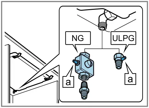 BOSCH PCR7A.B9.A, PCS7A.B9.A Built In Gas Hob - Gas connection