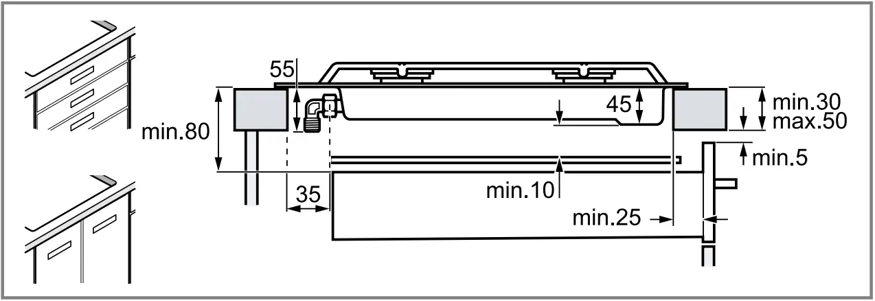 BOSCH PCR7A.B9.A, PCS7A.B9.A Built In Gas Hob - Shield