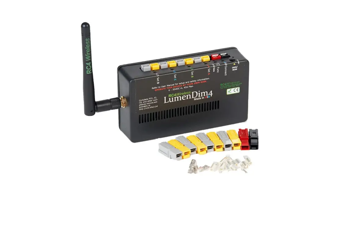 Rc4 Wireless Lumendim4 High Power Four Channel Wireless Dimmer User Guide