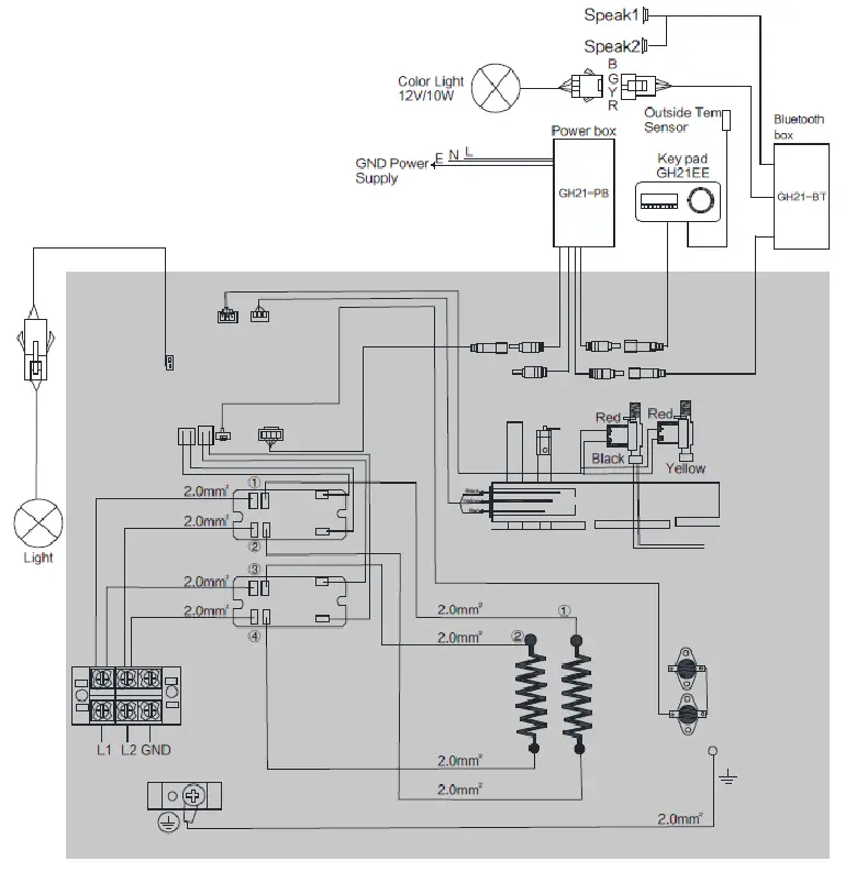 homewardbath GH6LBP Superior Encore Steam Generator - Circuit