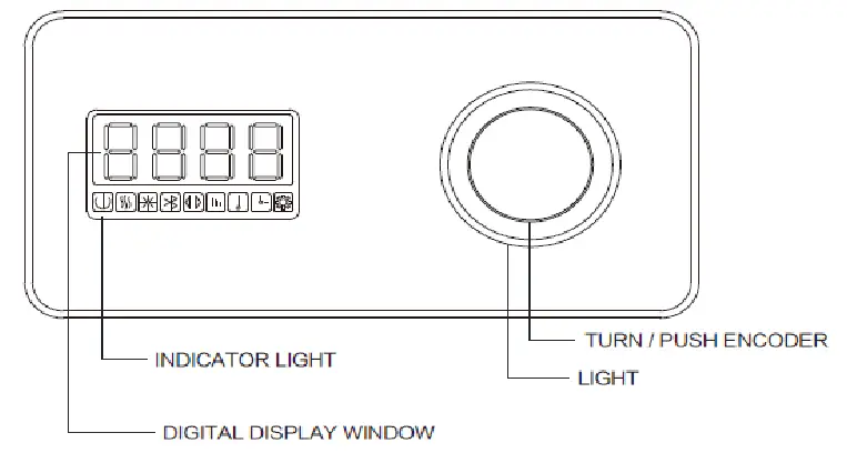 homewardbath GH6LBP Superior Encore Steam Generator - Keypad Diagram