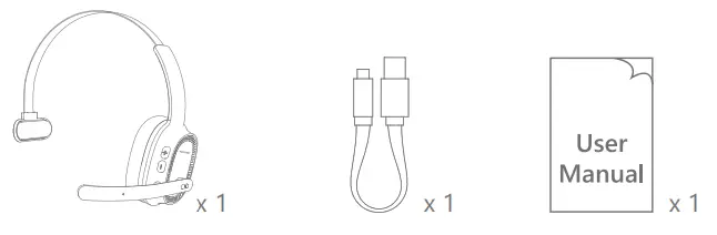 TECKNET TK HS010 Wireless Headset - Package Contents