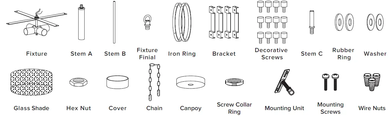 YOUKAIN-HDLP-51114-Light-Pro 18-Inch-4-Light-Matte-Black-Farmhouse-Style-Drum-Pendant-FIG- (2)