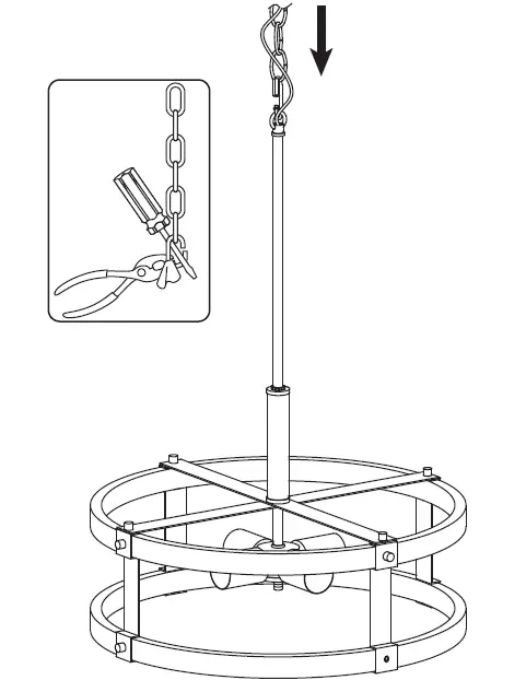 YOUKAIN-HDLP-51114-Light-Pro 18-Inch-4-Light-Matte-Black-Farmhouse-Style-Drum-Pendant-FIG- (7)