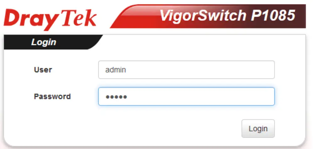 DrayTek VigorSwitch G1085 Web Smart Gigabit Switch - configuring