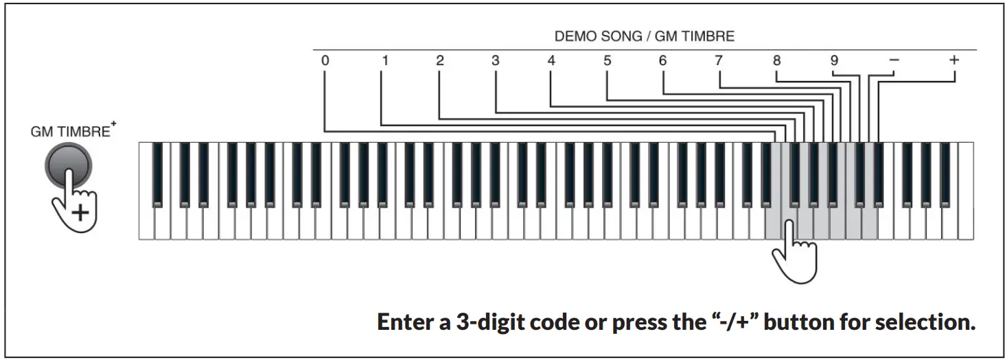 Schubert 10034897 Piano Keyboard - timbres