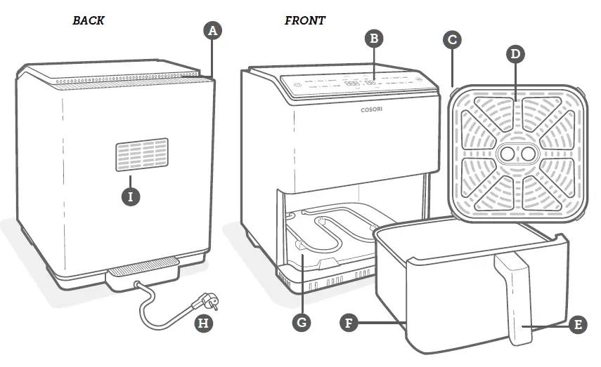 COSORI CAF-P583S-KTR Hot Air Fryer 2