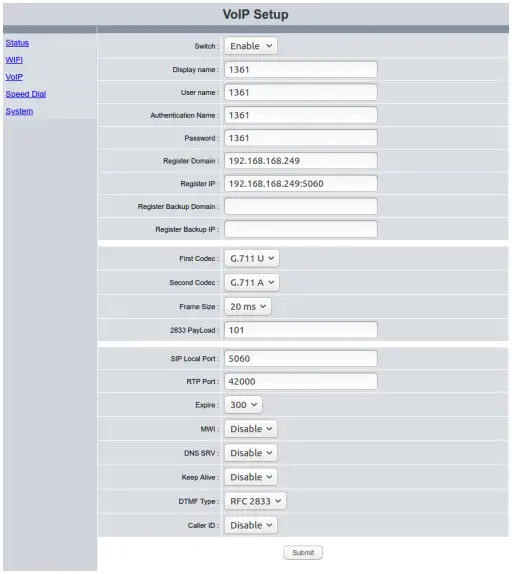 AEI VR-3X00 Wi-Fi Handset Phone A9