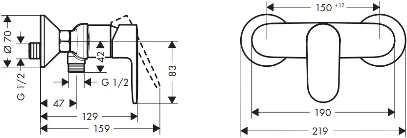 hansgrohe 71447000 Vernis Blend Bath Mixers - c3