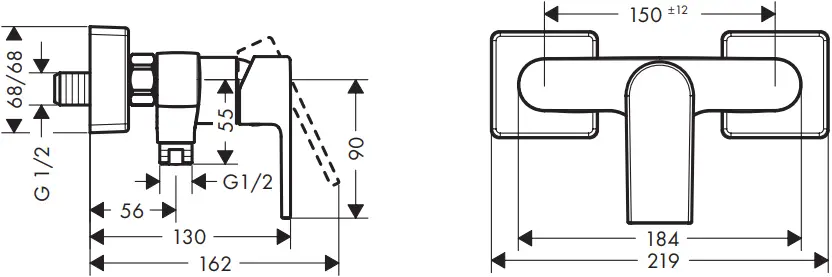 hansgrohe 71447000 Vernis Blend Bath Mixers - c8
