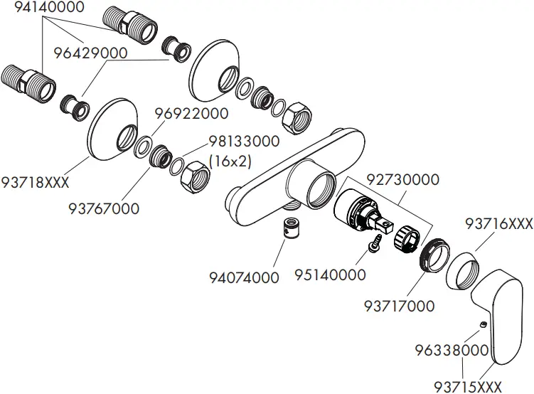 hansgrohe 71447000 Vernis Blend Bath Mixers - e3