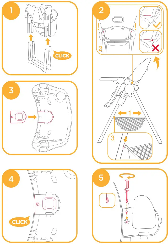 Joie Snacker 2in1 Highchair - Highchair Assembly 1
