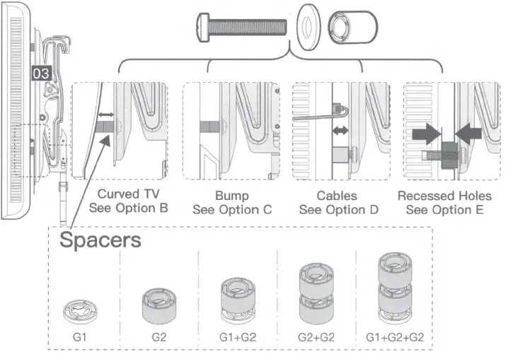 ERGOAV ERMTS1-01B Tilt Mount for TVs up to 32 13