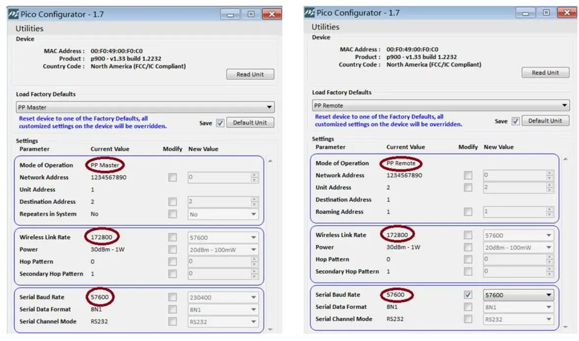 Holybro P900 Microhard Radio - Default Setting