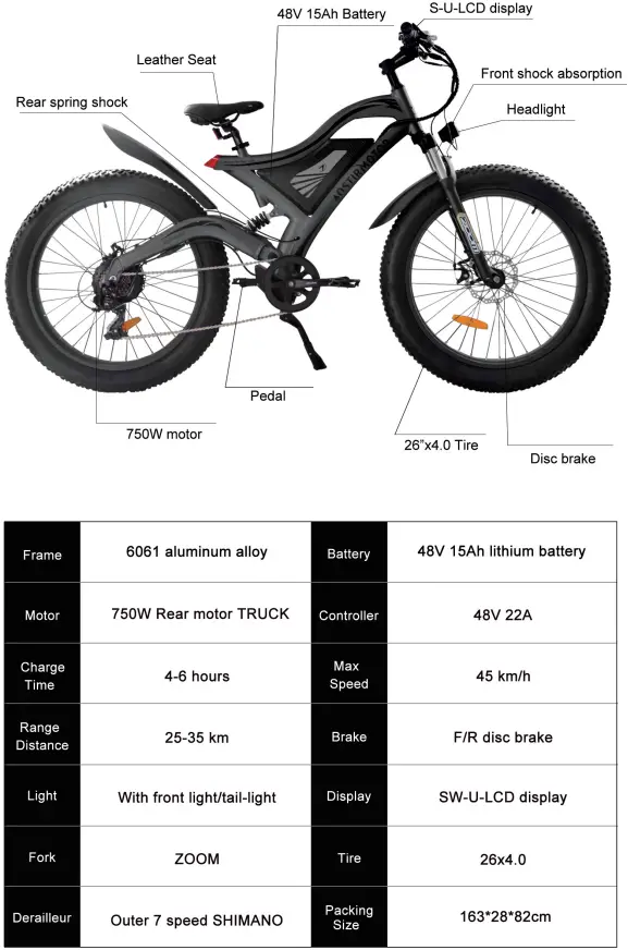 THE HOME DEPOT SGREY18 Adults Electric Bike-fig1