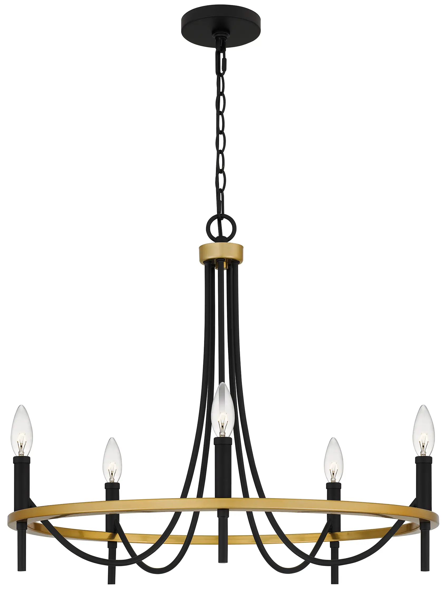 QUOIZEL-LGR5026MBK-Legare-5-Light-Matte-Black-Chandelier-product