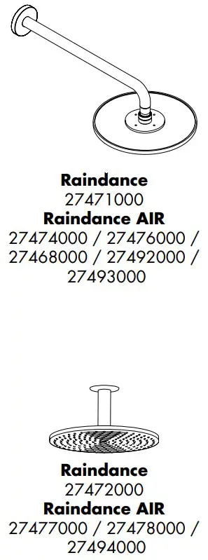 hansgrohe Raindance 27471000 Overhead Shower