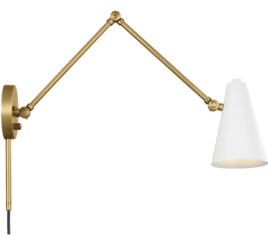 KICHLER 52486NBRW 5.5 Inch Natural Brass Wall Sconce Light