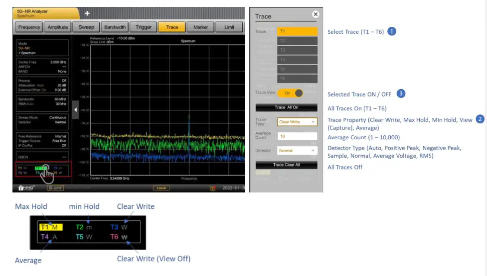INNO Instrument 5G SMARTTM Handheld Spectrum Analyzer - ADDING traces