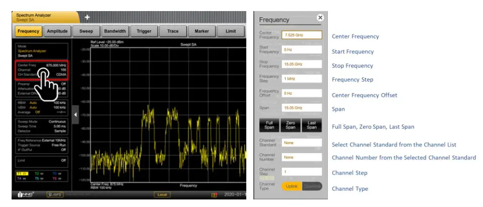 INNO Instrument 5G SMARTTM Handheld Spectrum Analyzer - HOME frequency