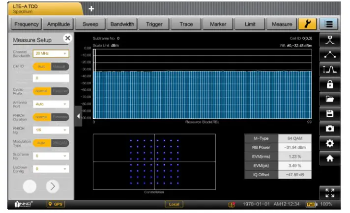 INNO Instrument 5G SMARTTM Handheld Spectrum Analyzer - constellation
