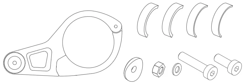 LITEMOVE K 1973 LED Front Light for E Bikes - Handlebar bracket