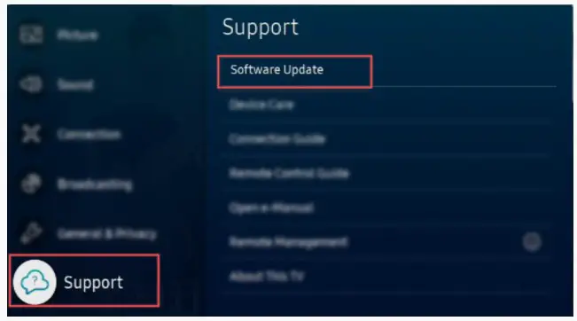 SAMSUNG TU65CU7105K Crystal UHD 138cm 55 Inch Smart - Updating the Software 6