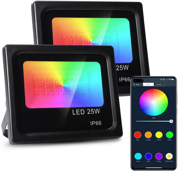 Dongguan Qishi Intelligent Technology Co Ltd LUS25W2M2PB Bluetooth Mesh Smart LED Flood Light