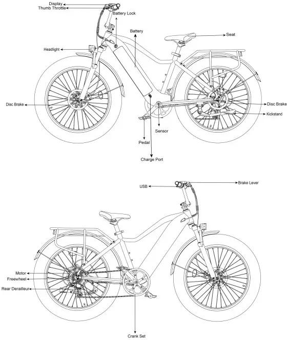 Diagram for Hunter E-bike