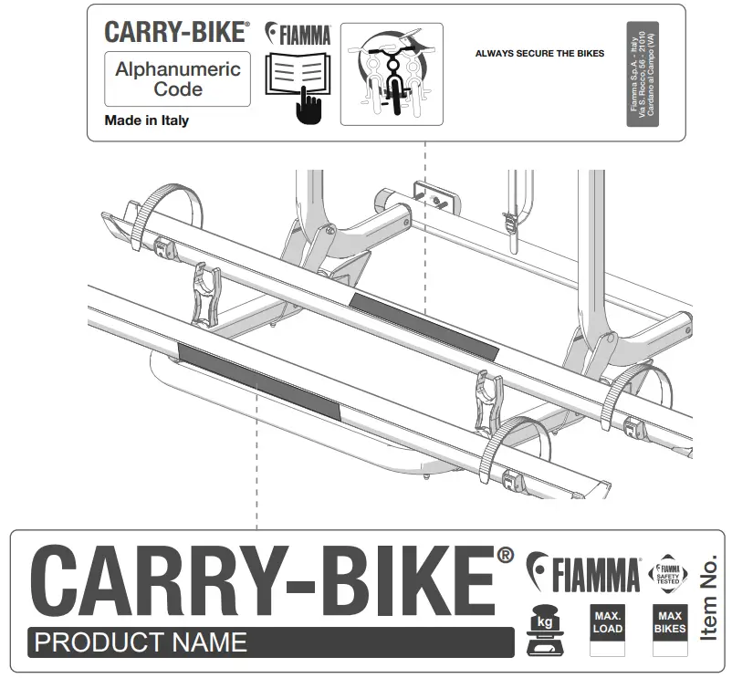 FIAMMA 02096-09 Pro Carry Bike - parts 10