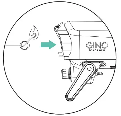 GINO 14 Inch Gas Fired Pizza Oven - LIGHTING INSTRUCTION 1